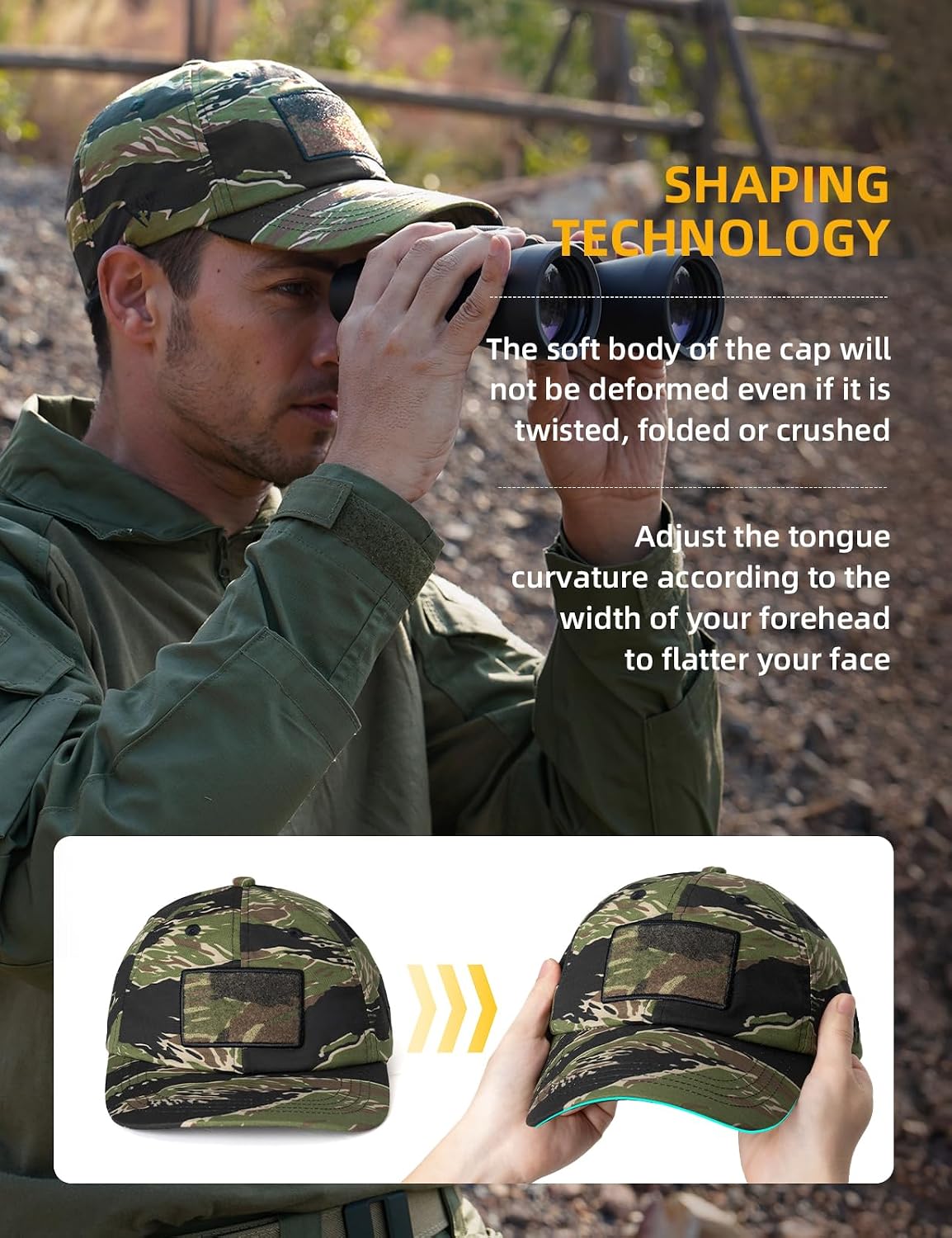 IDOGEAR Sports Tactical Baseball Cap Military Hat for Men Trucker Fitted Cap for Outdoor Golf Running Fishing Hiking Hunting image 4