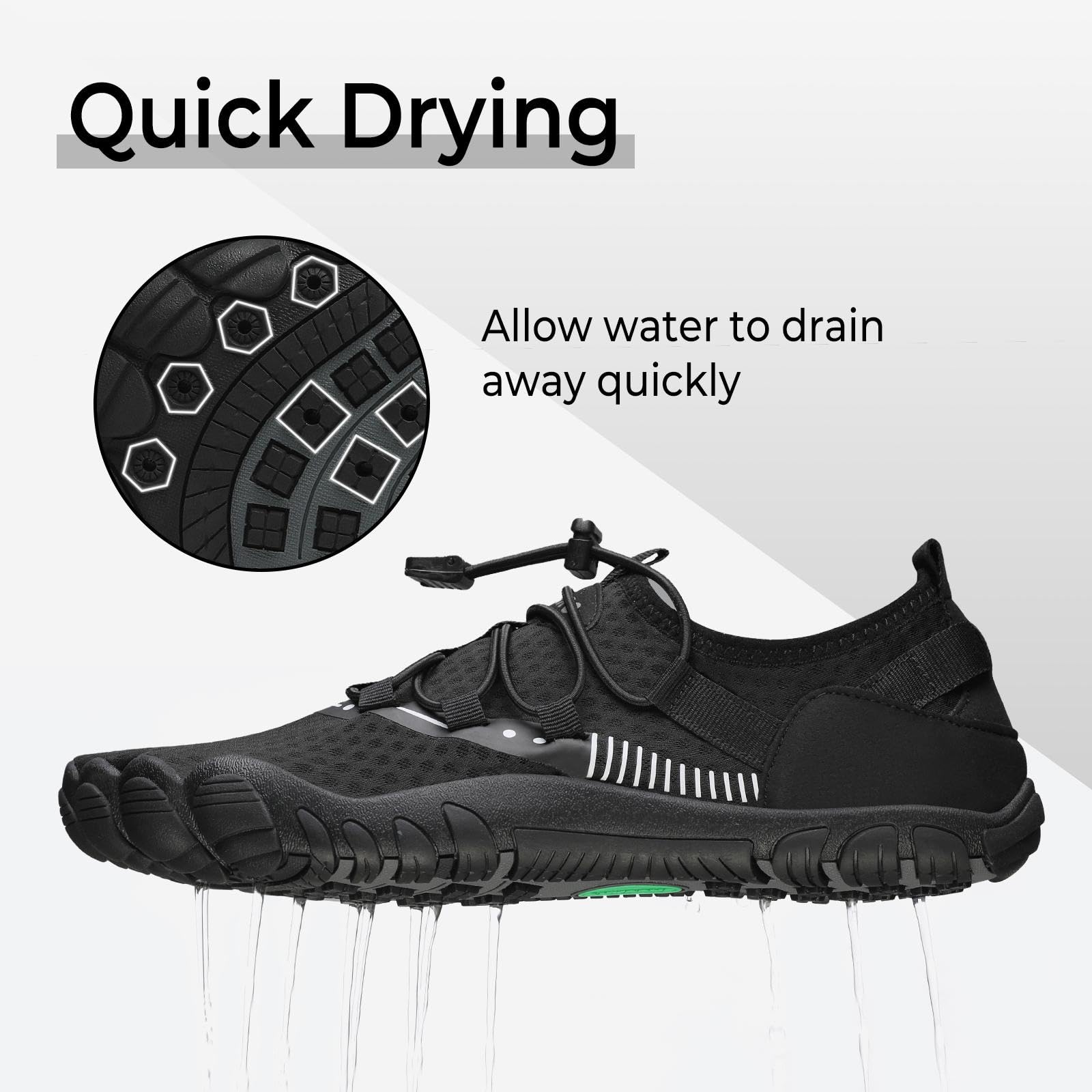 SAGUARO Scarpe da Sport Acquatici con Suola Spessa, Unisex