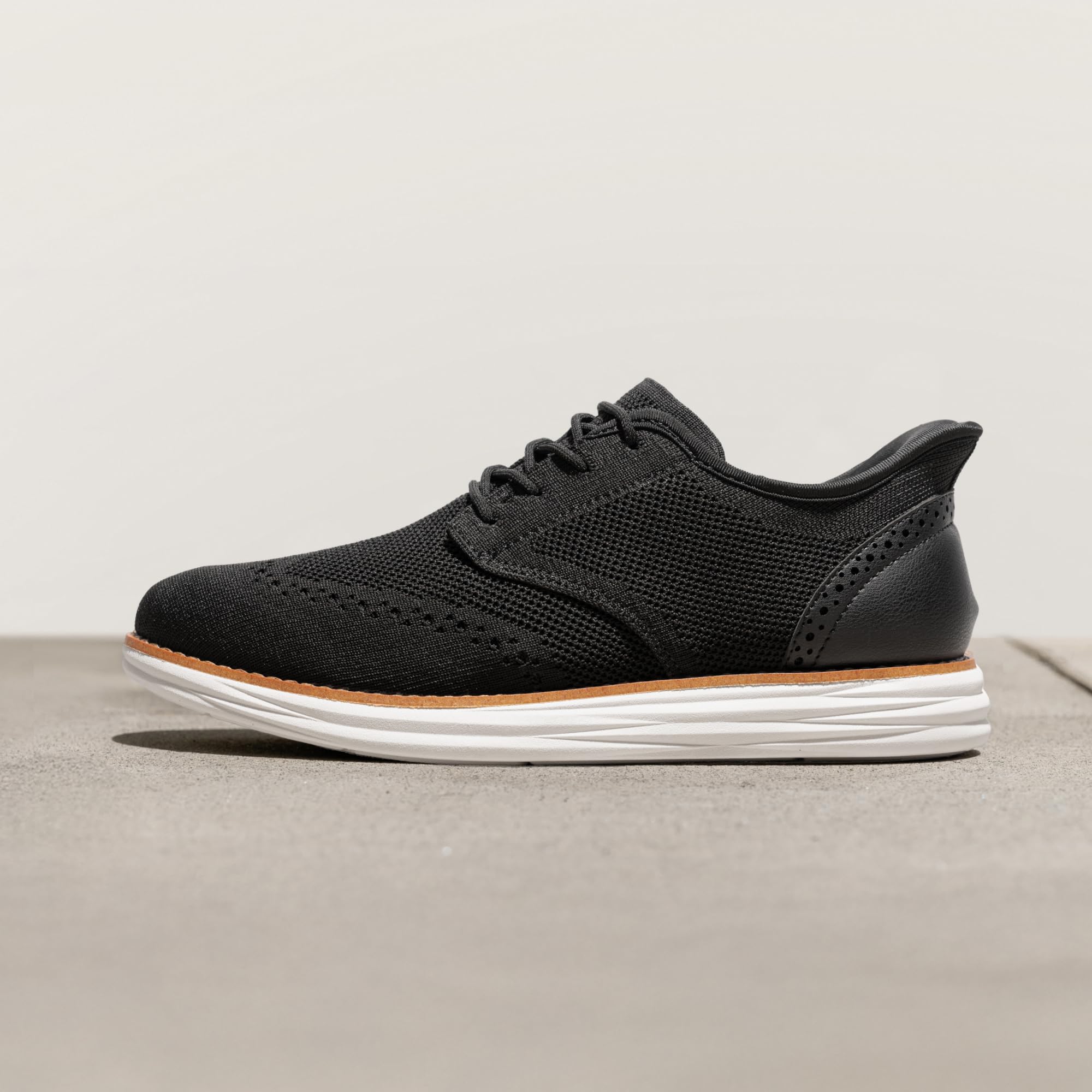 Bruno Marc Męskie trampki KnitFlex Craft Mesh Oxfords Casual Dress sznurowane lekkie buty do chodzenia