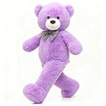 MorisMos Large Teddy Bear, 39inch Giant Teddy Bear Stuffed Animals Plush, Soft Big Bears for Girls Girlfriend, Purple