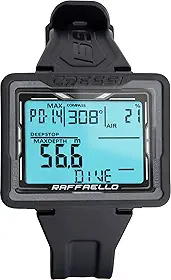 CRESSI Computadores de pulso Raffaello, preto/cinza