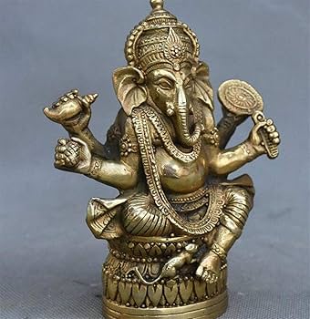 Amazon｜銅像チベット仏教の真鍮ガネーシャGanapatiガネーシャ神