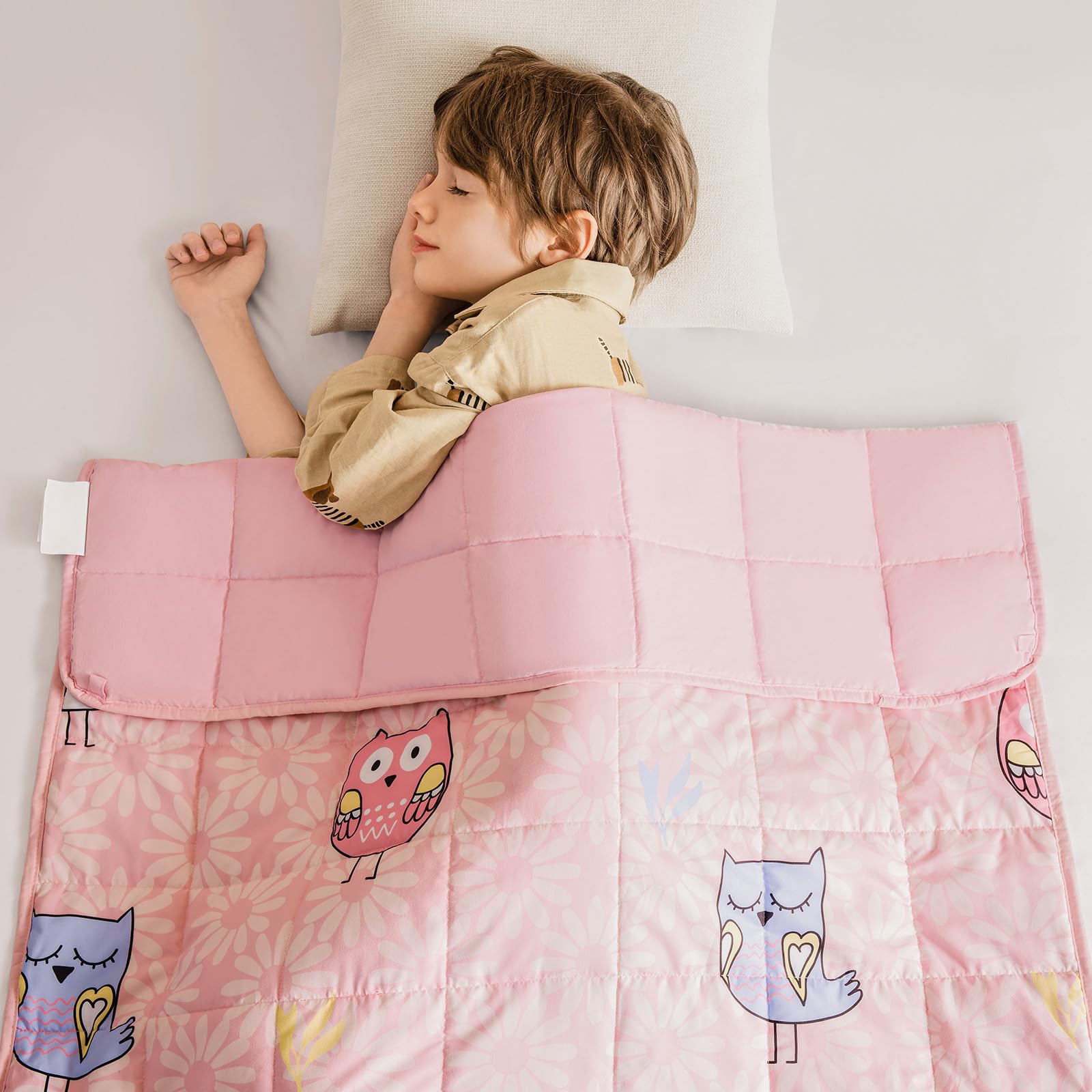 Topcee Weighted Blanket (3 lbs, 36" x 48") Cooling Throw Heavy Blanket for Sleeping Apply ...