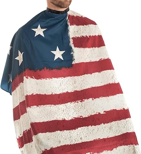 Campbell's Capa de peluquero, capa de salón con cierre a presión para estaciones de estilista, diferentes patrones y colores, suministros y