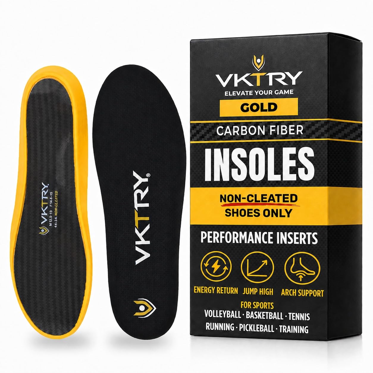 VKTRY パフォーマンスインソール 黒/黄色【28-28.5cm】 VKTRY パフォーマンスインソール 黒/黄色【28-28.5cm】 Amazon.co.jp