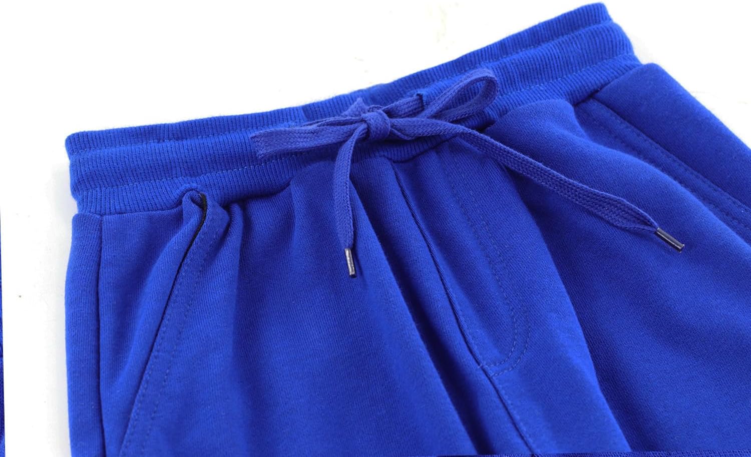 Kids Unisex Cotton Sweatpants Drawstring Plain Jogger Pants for Boys or Girls Age 5-12 Years - Image 2