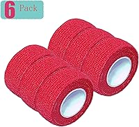 Vista 61 de Baisunt Paquete de 6 vendajes cohesivos de 1 pulgada, cinta autoadhesiva autoadhesiva autoadhesiva transpirable para muñeca, tobillo, deportes