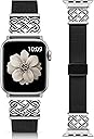 Minyee Magnetic Stretchy Band Compatible with Apple Watch Bands 38/40/41/42/44/45/46/49mm Women Men, Celtic Knot Soft Elastic Nylon Fabric Strap for iWatch Series 11 10 9 8 7 6 5 4 SE/Ultra 3 2 1