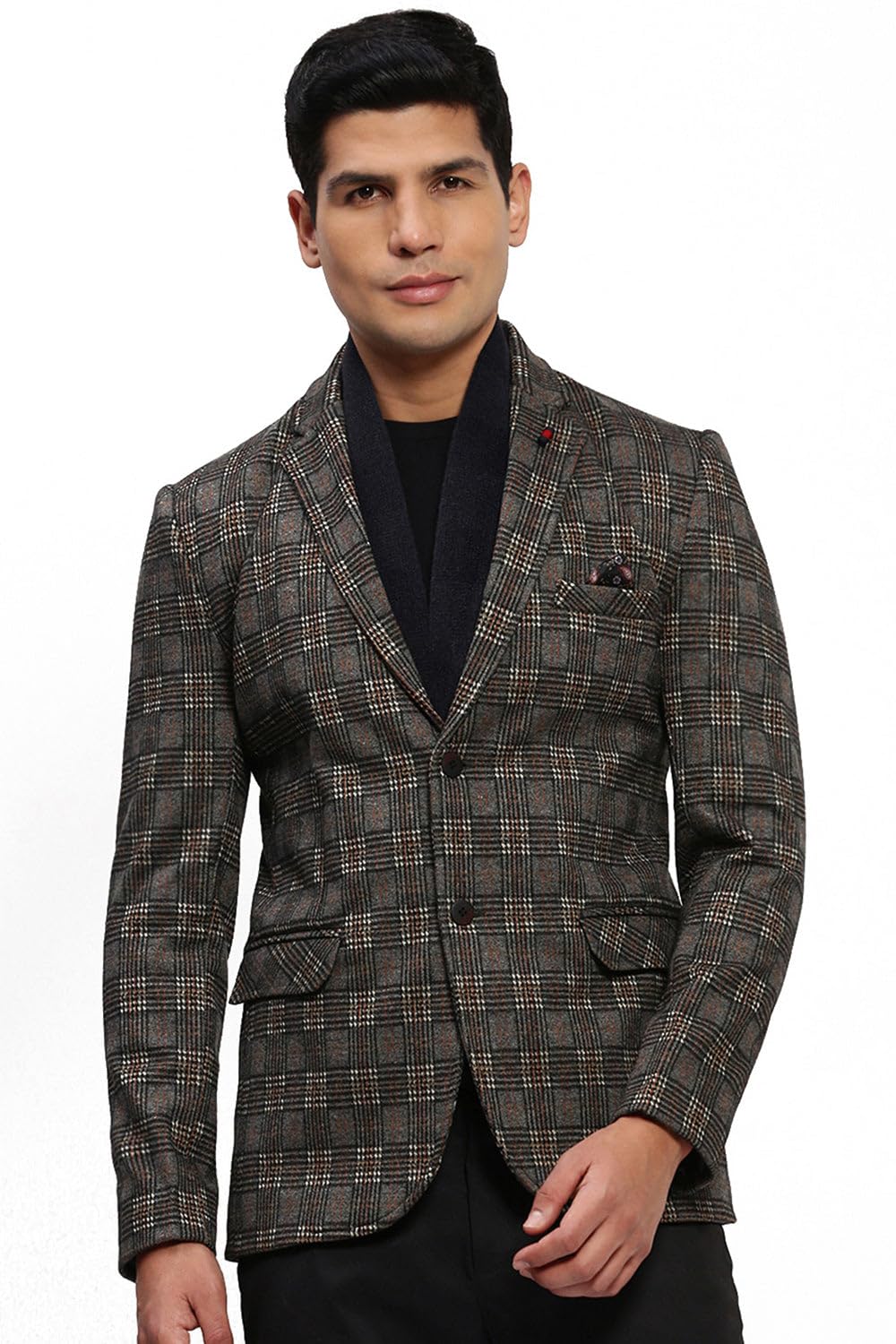 showoffff SHOWOFF Men's Grey Checked Single-Breasted Blazer-LBR-8404_Grey-picture-31