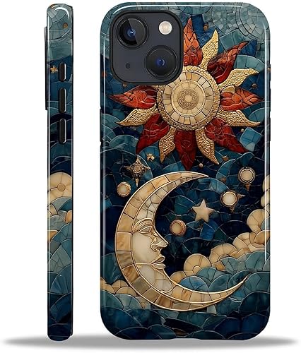 Miniatura 158 de Funda para iPhone 15 Pro Max, Diseño Floral Bohemio con Bordado Sintético - Protección Dual Híbrida Silicona + PC Duro Resistente a Golpes Funda