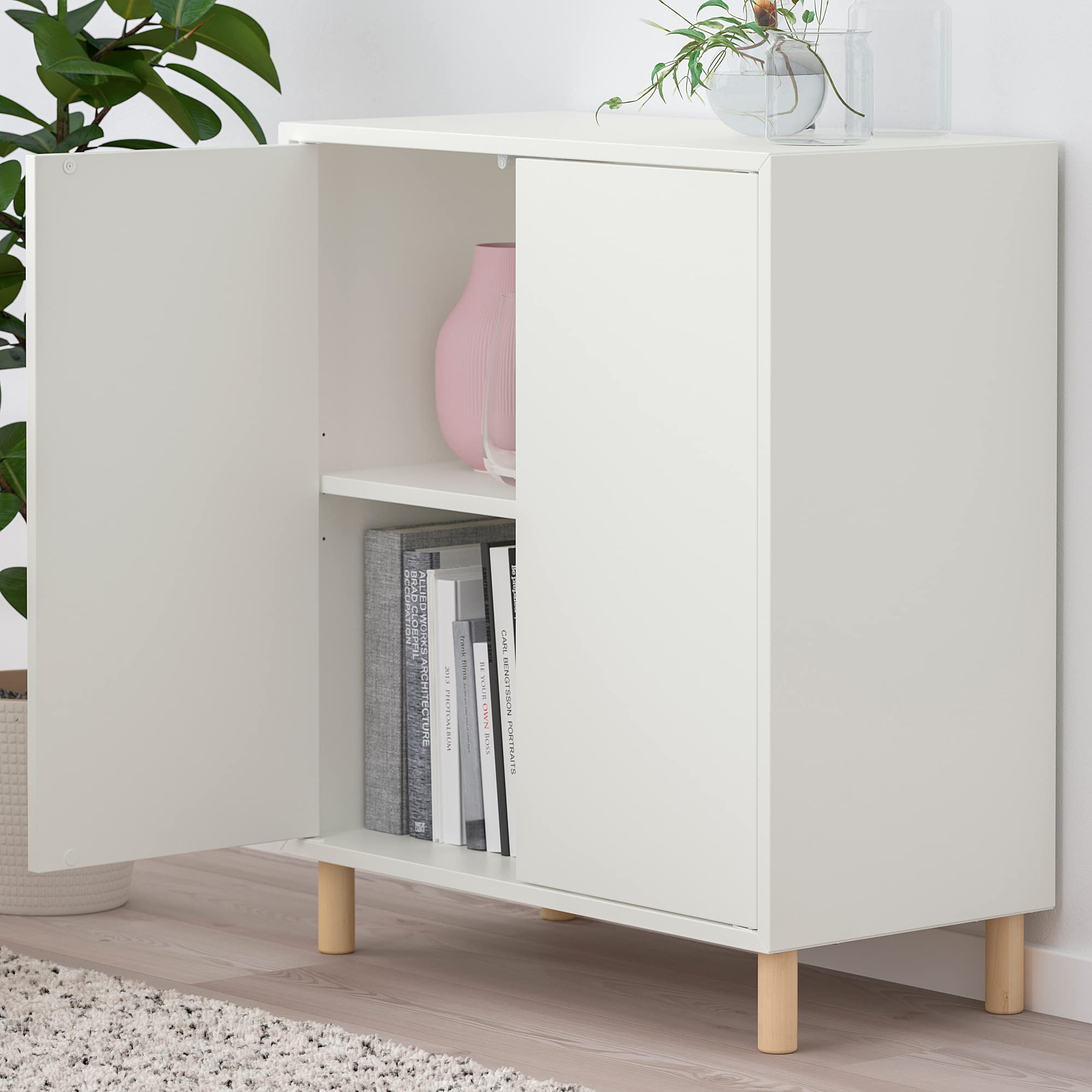 EKET 収納キャビネット 70x35x80 cm Amazon.com: EKET cabinet combination with legs, 70x35x80 cm, white