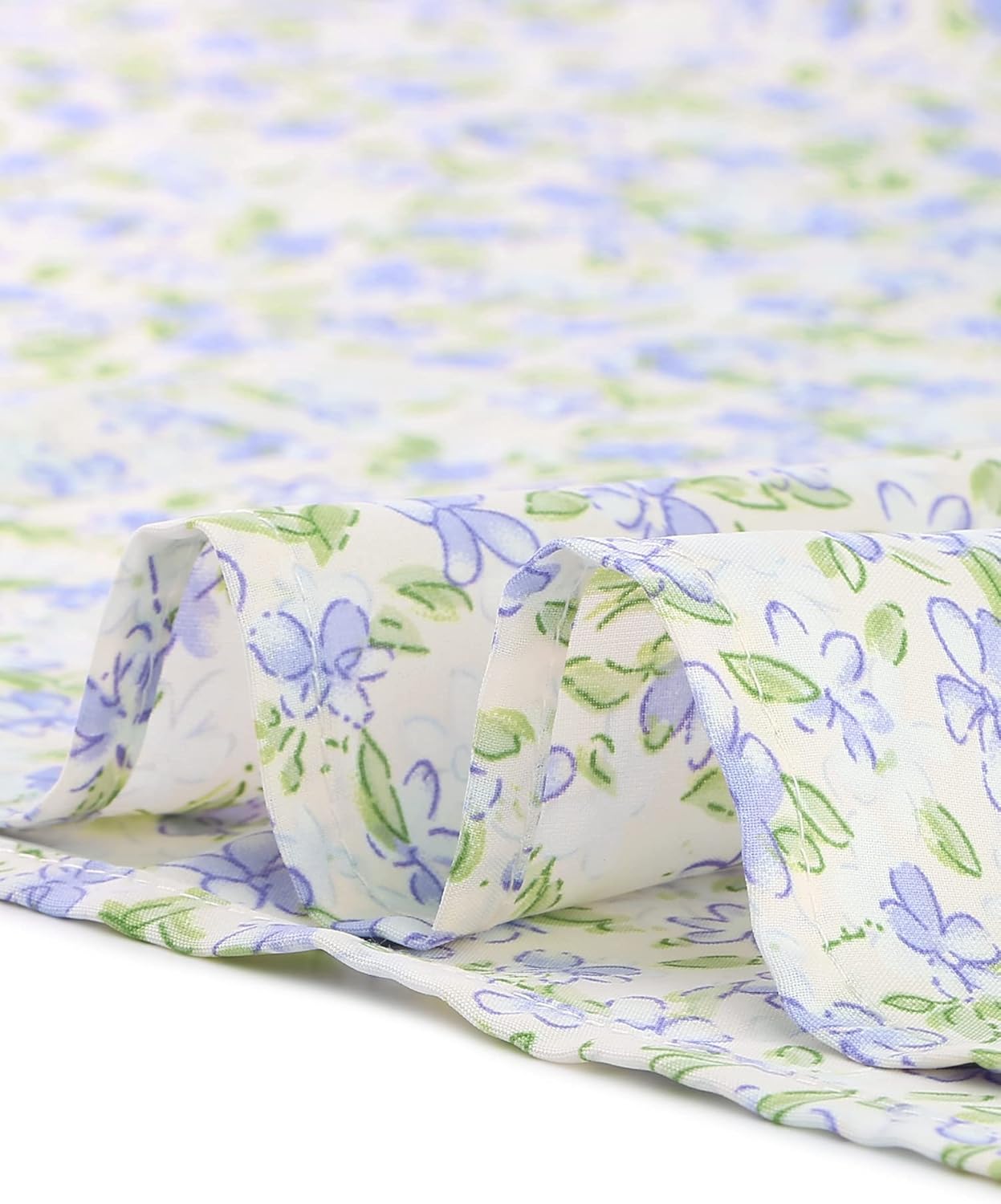 Agnes Orinda Plus Size Women's Summer Tops Floral Round Neck Short Sleeves Ruffle Casual Blouses - Image 6