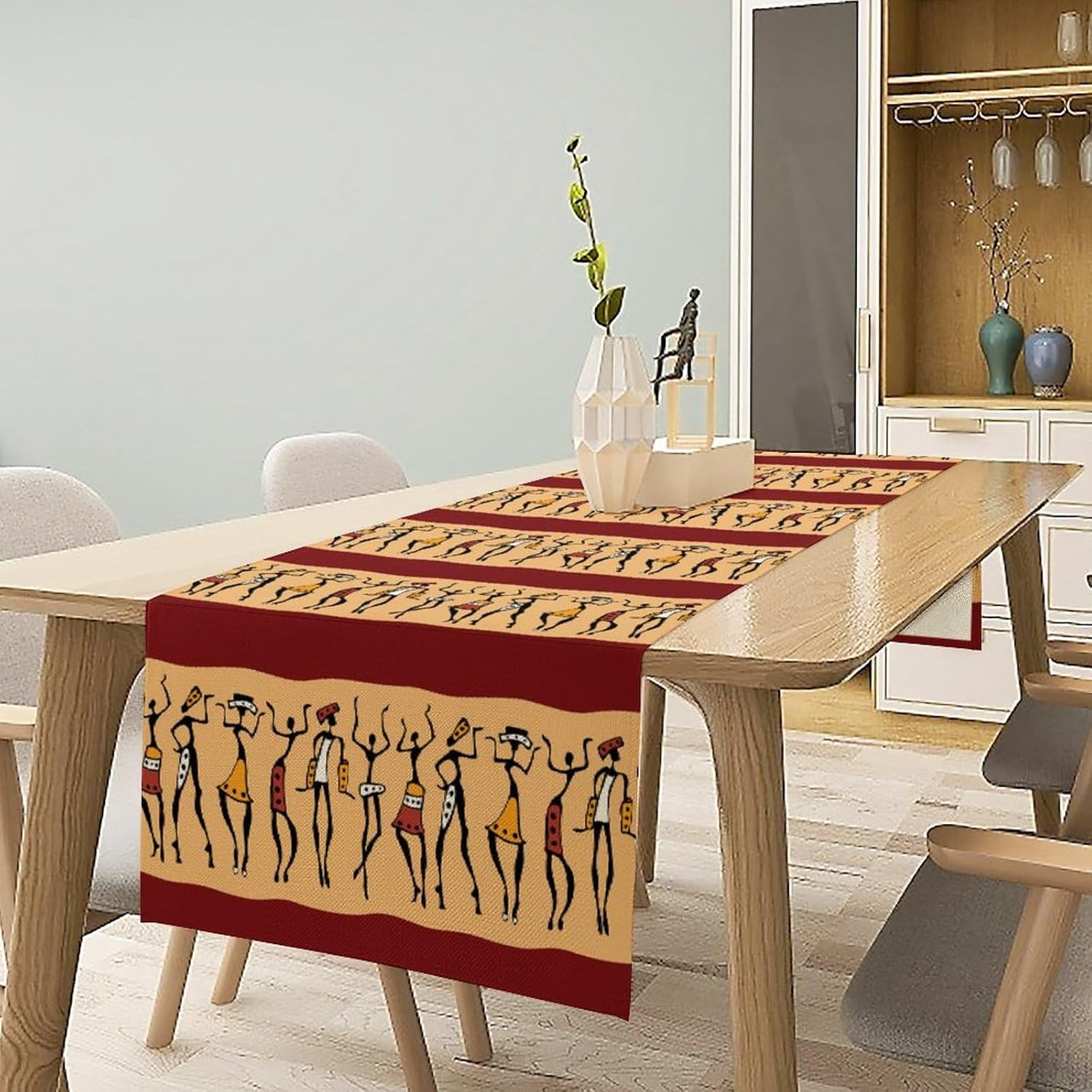 African Table Runner Traditional African Tribal Vintage Decoration for Home Party Kitchen Dining Table 13x120 inch