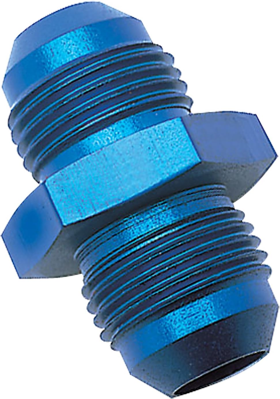 Edelbrock/Russell 660340 Blue Anodized Aluminum -4AN Flare Union Adapter