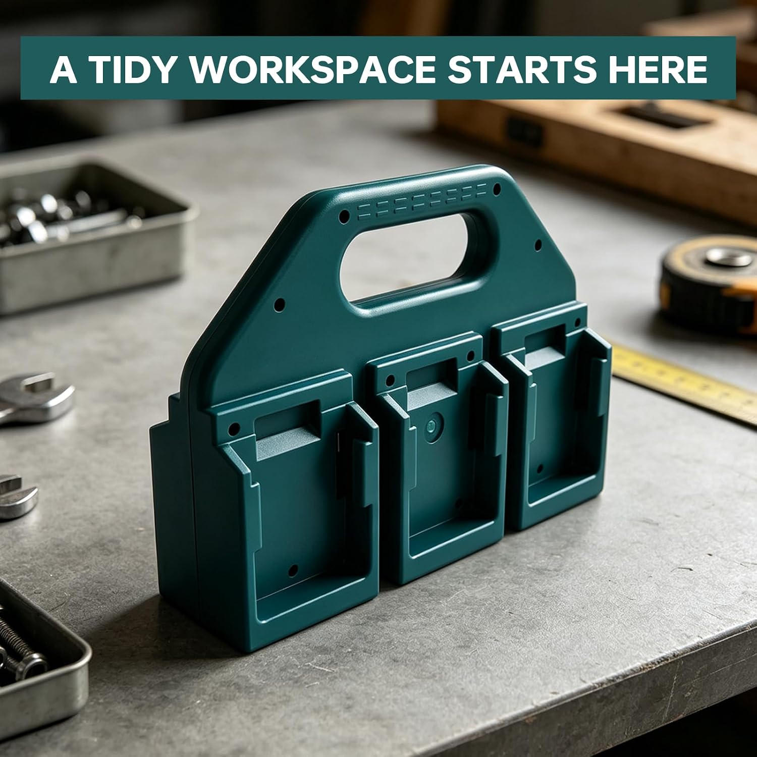 6-Slot Battery Holder Storage for Makita Battery 18V Tool Caddy