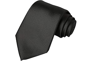 63'' XL Tie Men's Extra Long Solid Satin Necktie for Big and Tall Men