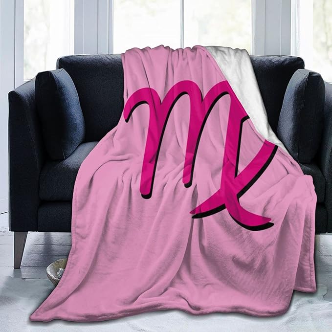 Zodiac Sign Virgo Symbol Throw Blanket 40