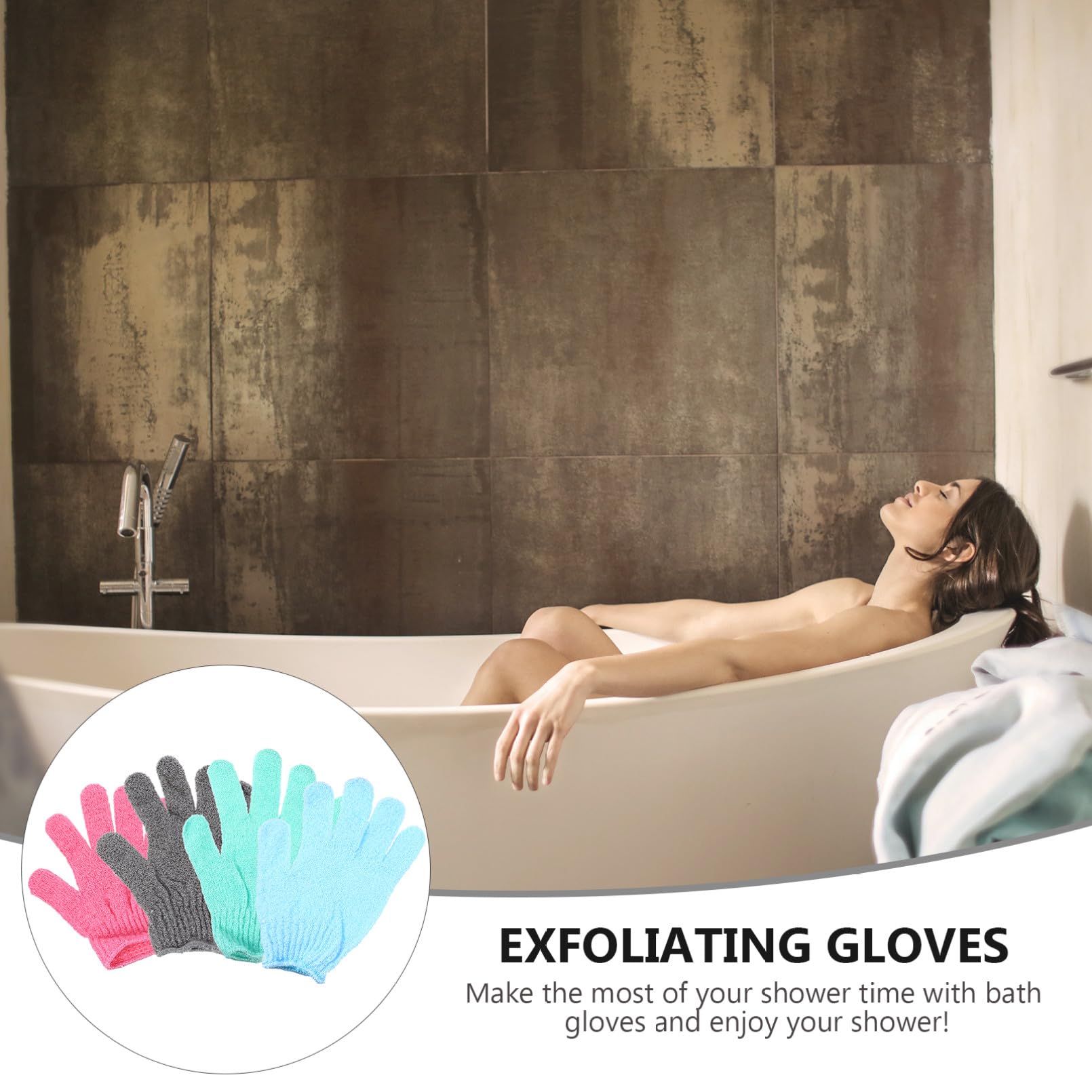 FOMIYES 12paare Peelinghandschuhe Für Körperreinigung Effektive Entfernung Abgestorbener Hautzellen Für Dusche Und Spa Farben