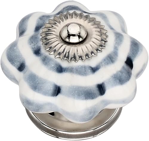 Miniatura 7 de Mascot Hardware Perillas de cerámica para gabinete, paquete de 10 pomos de cerámica de melón gris de 1-47 pulgadas, pomos de cajón para gabinete de