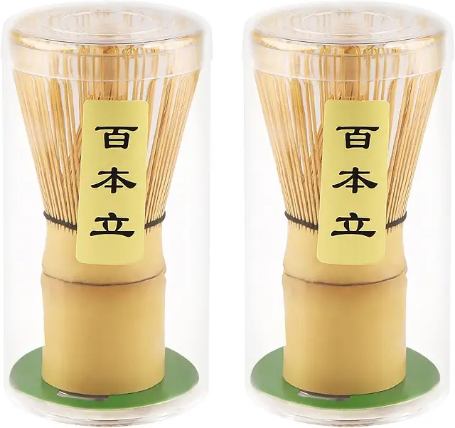 Handmade Bamboo Matcha Whisk Set - Traditional Japanese Tea Ceremony Tool with 100 Teeth