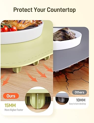 Miniatura 4 de Tapete de calentamiento para alimentos  Bandeja calentadora eléctrica de 8 temperaturas para bufés, fiestas con bloqueo infantil y apagado