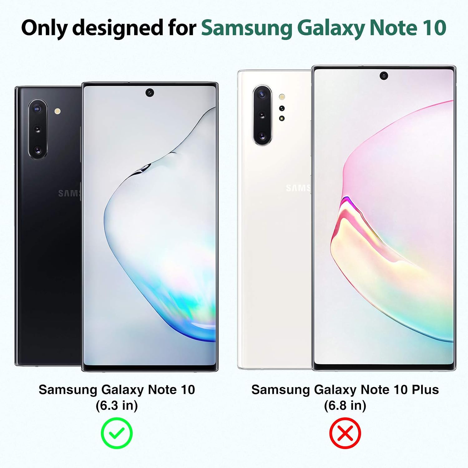 5Pack EGV 2pcs Flexible TPU Screen Protector + 3pcs Tempered Glass Camera Lens Protector Compatible with Samsung Galaxy Note 10 6.3-inch,Positioning Tool, Support Fingerprint, Bubble Free