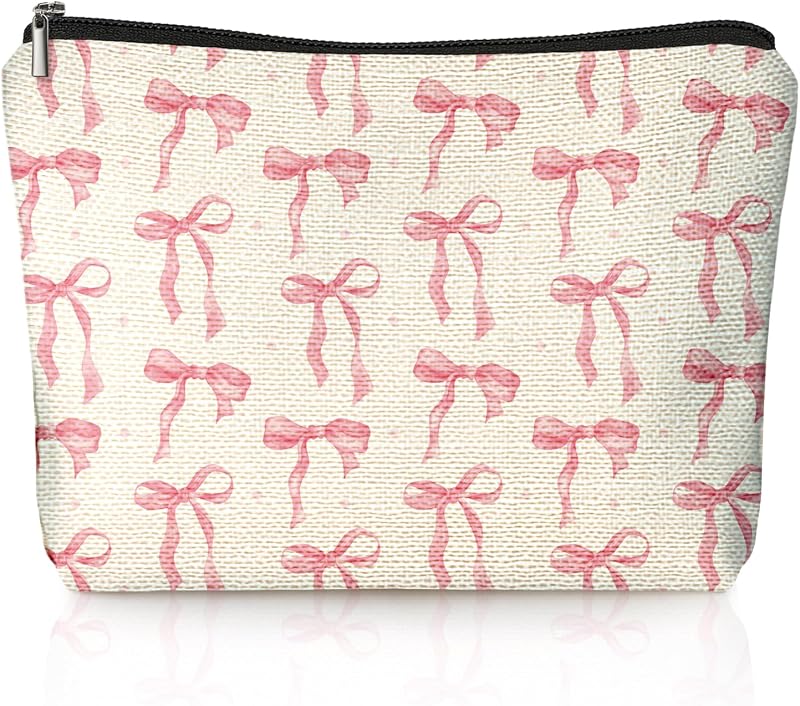 Necessaire de maquiagem LIANGW com zíper, cor 01-Bow pink, modelo 126