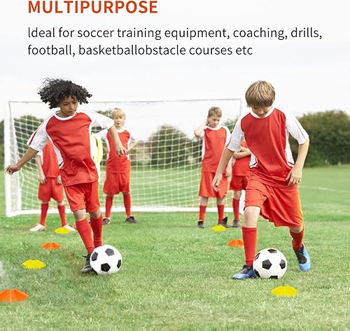 Miniatura 3 de Juego de equipos de entrenamiento de agilidad de fútbol, escalera de agilidad de 12 peldaños y 20 pies, 12 conos de disco, 4 estacas de acero,