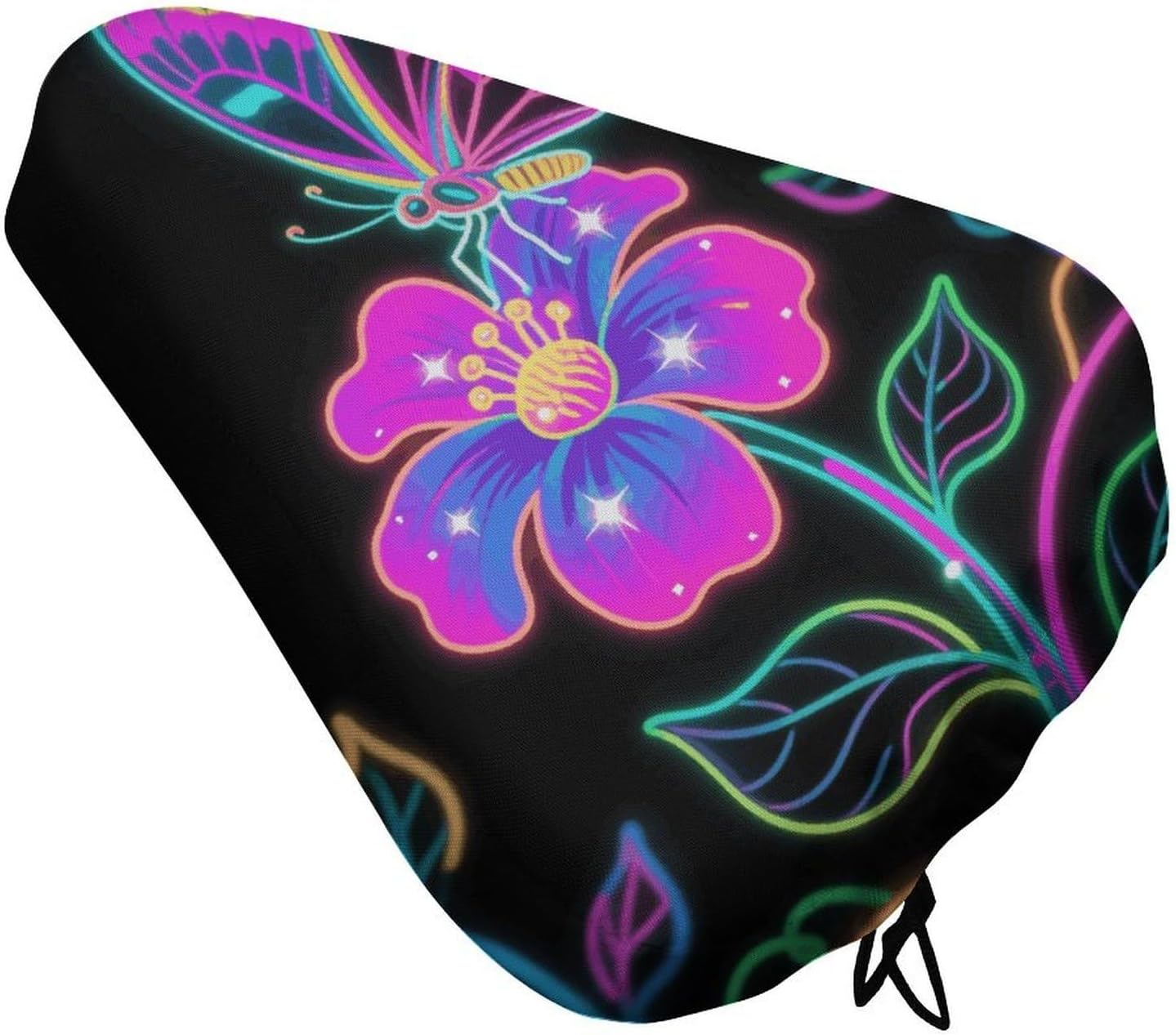 Waterproof Bicycle Seat Covers Neon Butterfly Bike Seat Cover