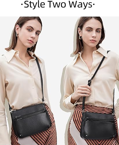 Miniatura 2 de Bolsos cruzados WESTBRONCO para mujer, bolsos de hombro de tamaño mediano, bolso de mano con múltiples bolsillos con cremallera
