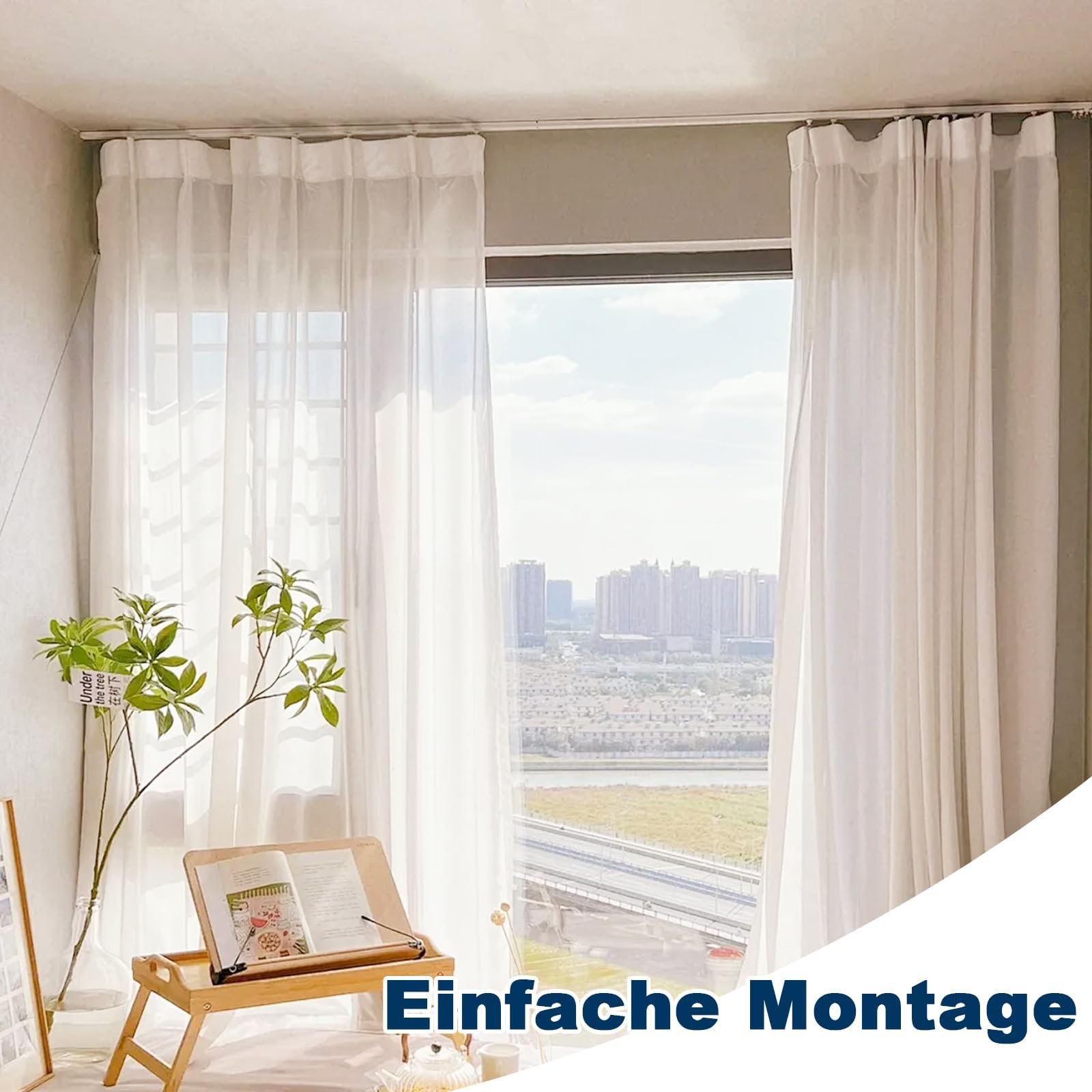 SHINING HOUSE Rouleaux De Rail De Rideau-100 Pièces Rail Intérieur