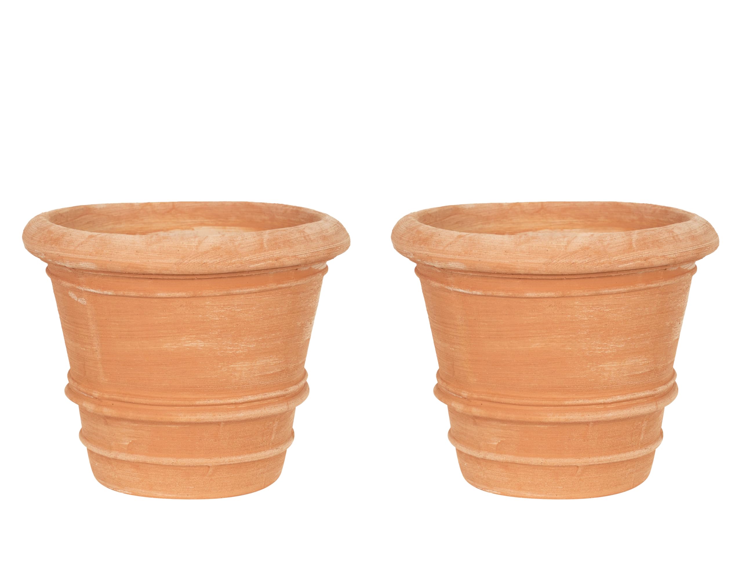 Biscottini Maceta De Terracota Toscana 40 X 40 X 30 Cm – Macetas De Terracota Grandes Para Exterior E Interior – Maceta De Exterior Grande, Fabricada En Italia
