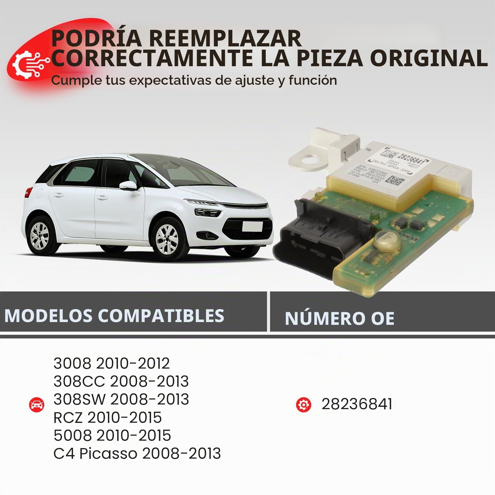 28236841 Caja de Fusibles 308SW 308CC 3008 RCZ 5008 C4 Picasso 1.6 2.0 HDI