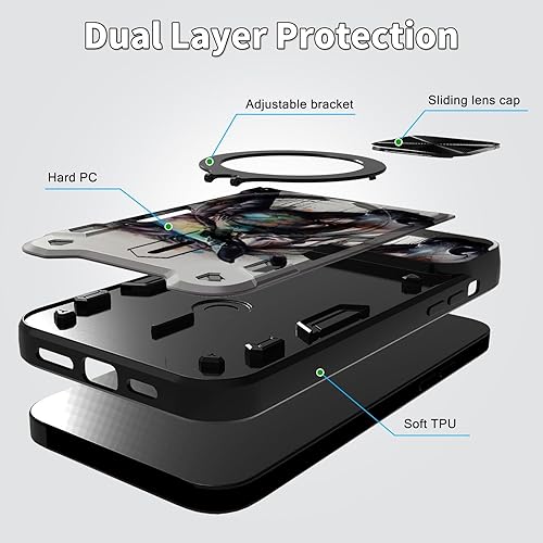 Vista 83 de Funda protectora híbrida para Samsung Galaxy A53 5G de 6.5 pulgadas y anillo giratorio de 360 grados, función atril, híbrida, de doble capa