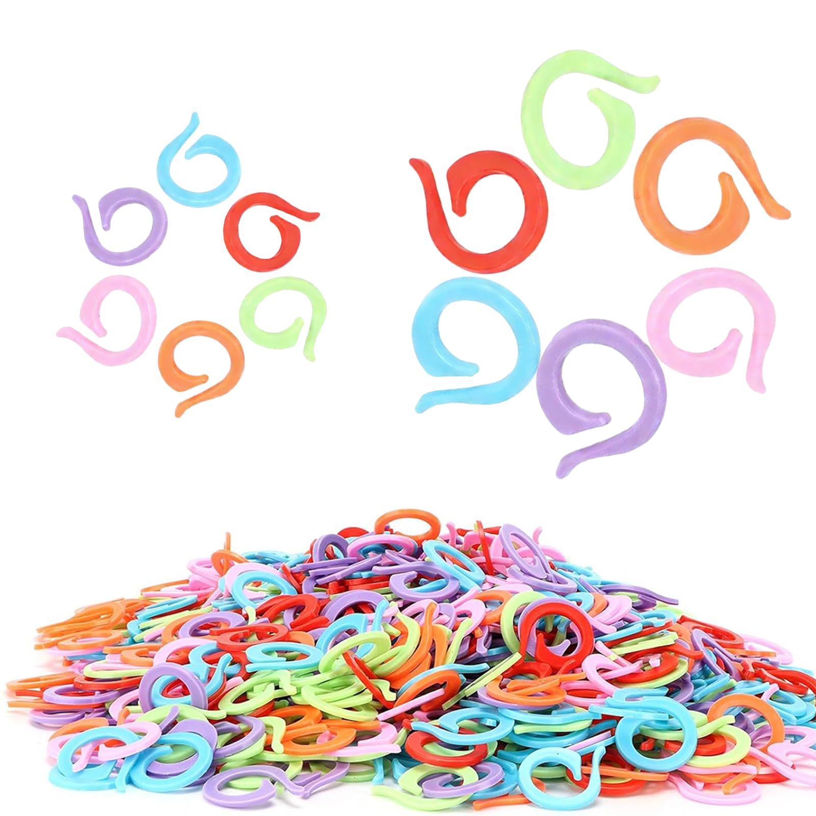 260Pcs Stitch Markers Colorful Knitting Stitch Markers 130 Large, 130 Small Clips for Sewing DIY Needle Hooks Craft Supplies