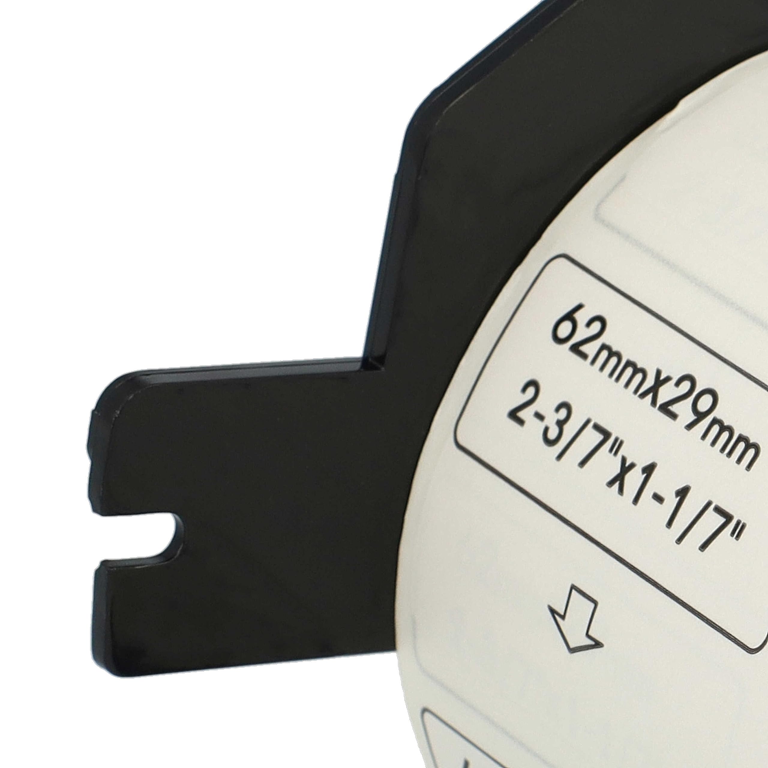 vhbw 10 x rolka etykiet z uchwytem 62 mm x 29 mm (800 etykiet) zamiennik do drukarki etykiet Brother DK-11209
