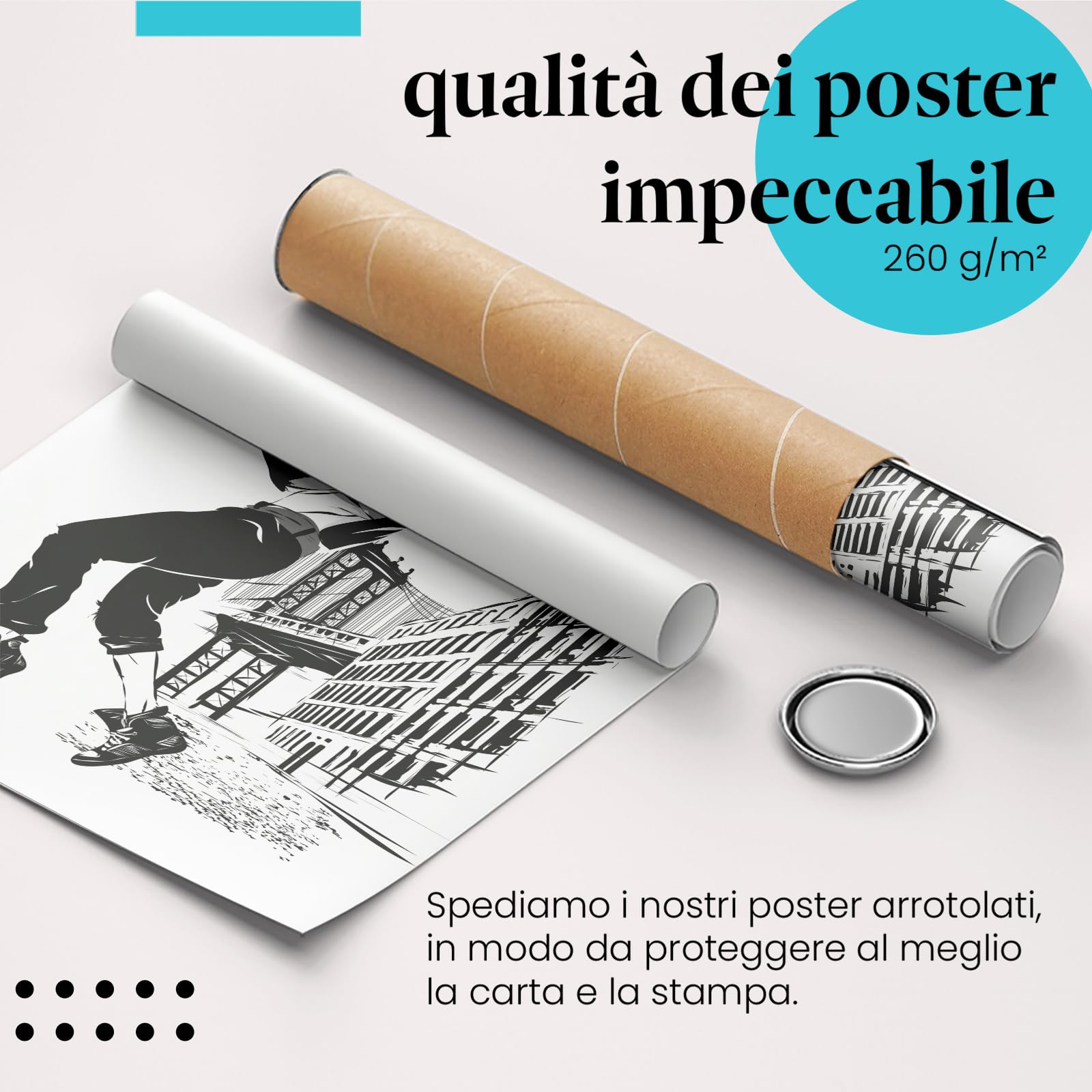 Postereck - 1012 - Poster hip hop, donna che balla musica New York USA - Stampa con Scritta, Decorazione da Parete, Quadri, Idea Regalo - Tela - 100,0 cm x 75,0 cm