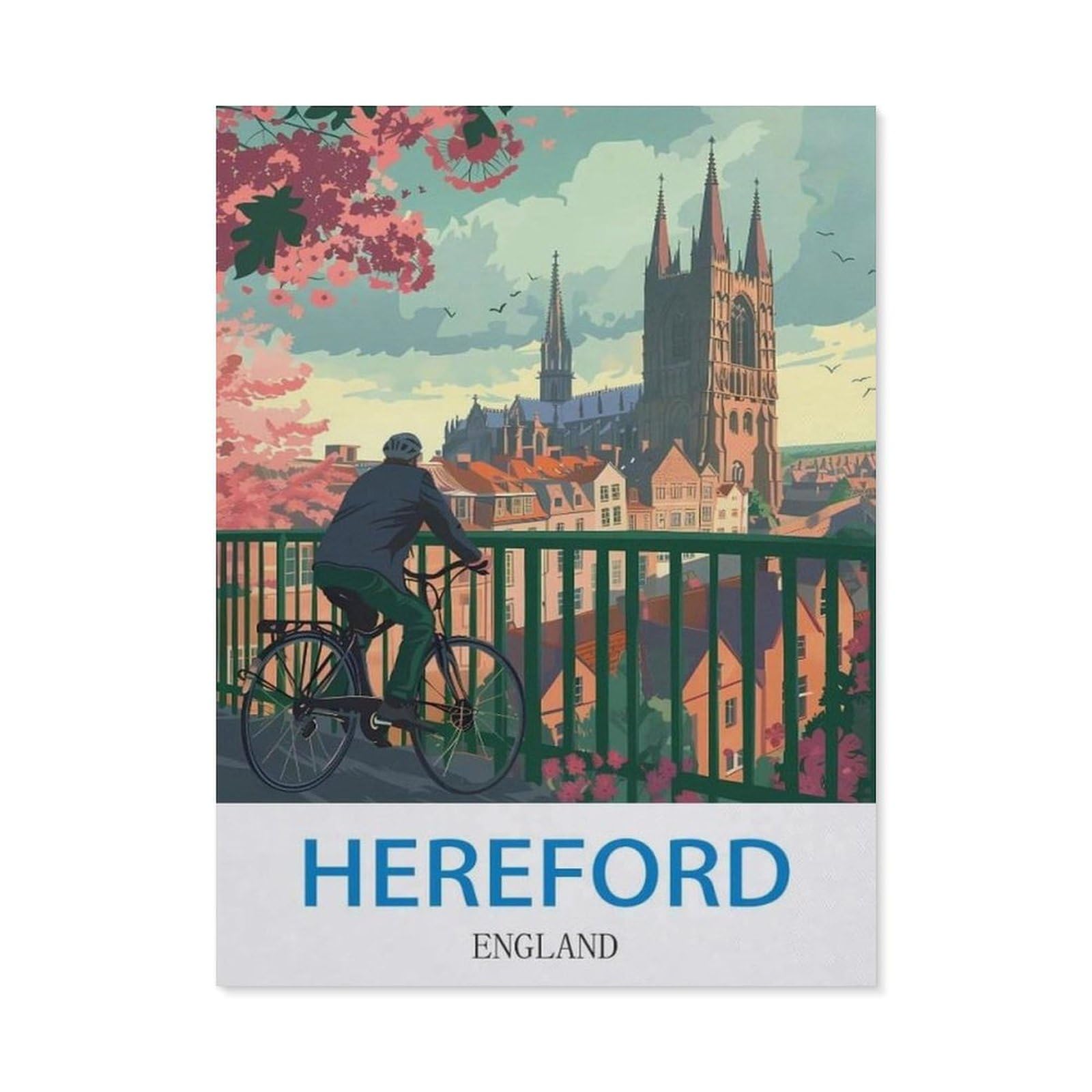 Beayodkp （50 X 60 Cm/19.68 X 23.62 Inches） Full Diamond 5D Diy Diamond Painting，Hereford England，3D Diamond Embroidery Cross Stitch Mosaic Needle Works-Ci62
