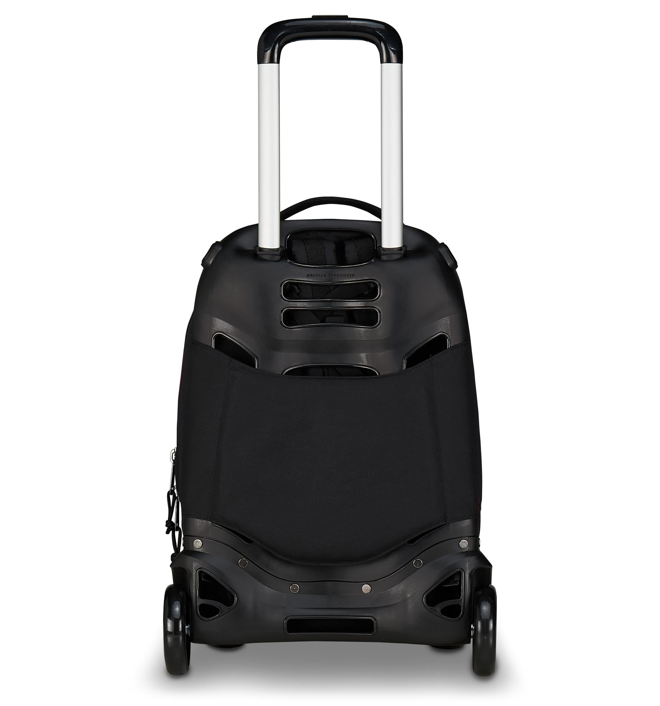 Invicta Trolley Scuola Plug, Nero, 3 in 1, Zaino Doppio Scomparto Con Carrello Sganciabile, Tasca Per PC, Tasca Per Borraccia, 34 lt, Scuola Media e Superiore, Viaggio, Zaino Ragazza, Ragazzo