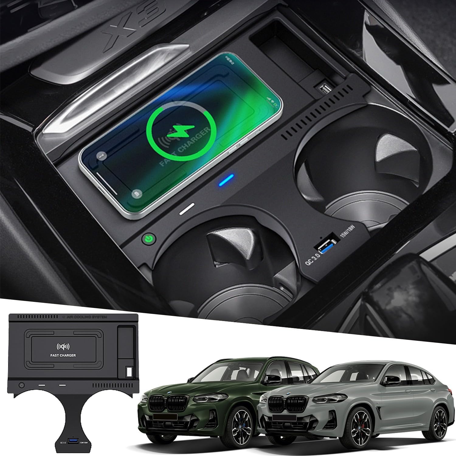 Amazon.com: Wireless Car Charger for BMW X3/X3M G01 2018-2023 BMW X4 ...