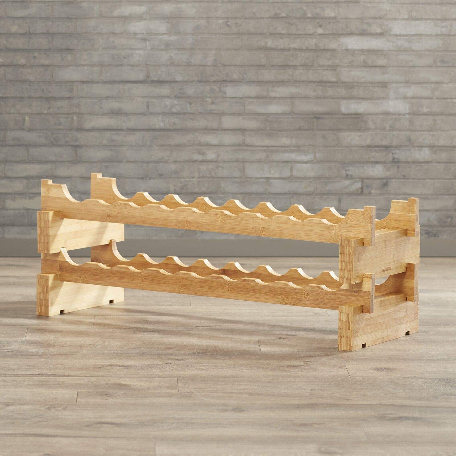 Palaney 18 Bottle Tabletop Wine Bottle Rack