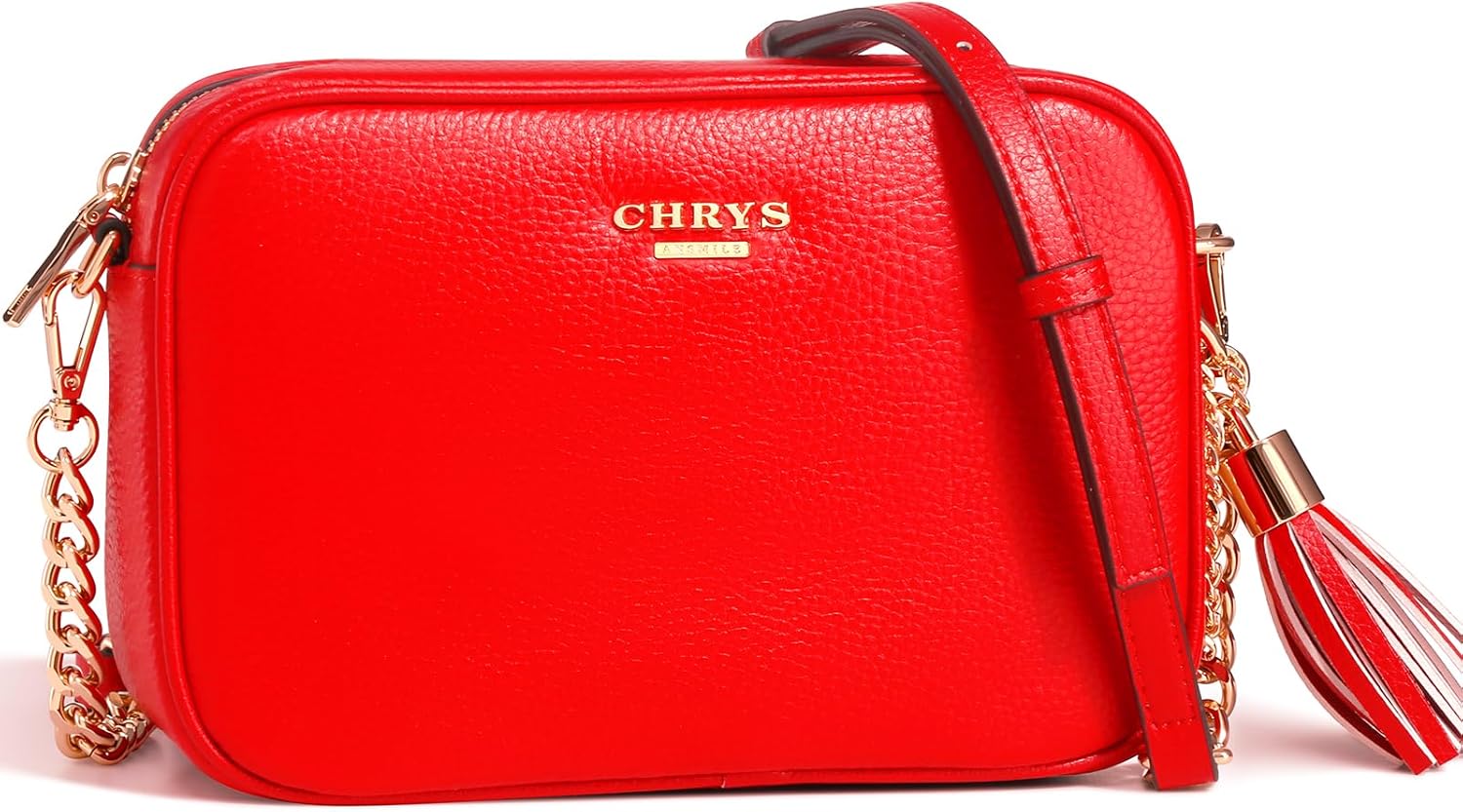 Chrysansmile Crossbody Bags for Women Genuine Leather Small Purse Black Soft Cross Body Bag with Tassel - Image 4