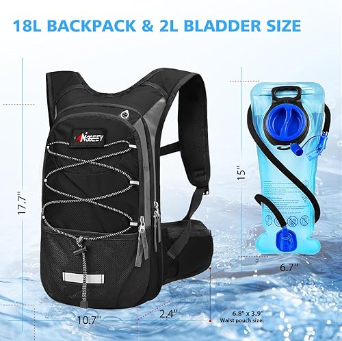 Miniatura 5 de Hydration Pack, Insulated Hydration Backpack with 2L Hydration Bladder, Hiking Backpack for Men Women Kids, Water Backpack for Hiking, Running,