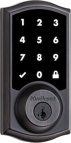 Vista 19 de Kwikset HomeConnect 918 Cerradura de pantalla táctil tradicional habilitada para Z-Wave de largo alcance, funciona con Ring Alarm, se requiere