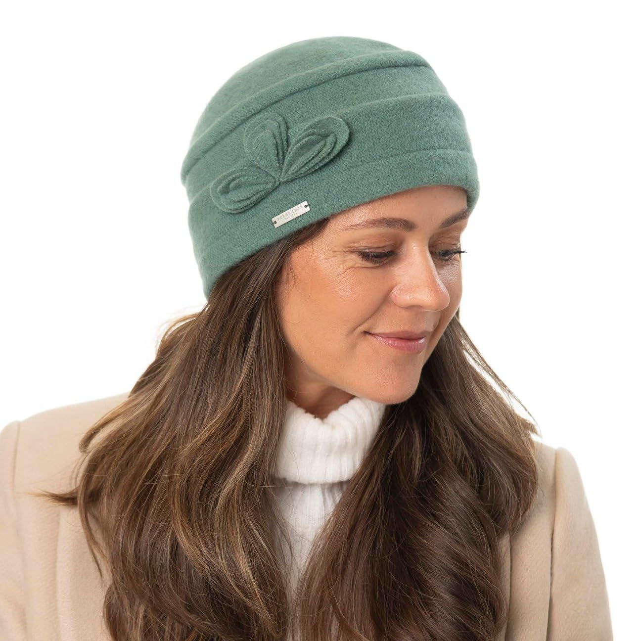 Seeberger Berretto in Lana Follata Classic Uni Donna - Beanie Invernale da Inverno Autunno/Inverno