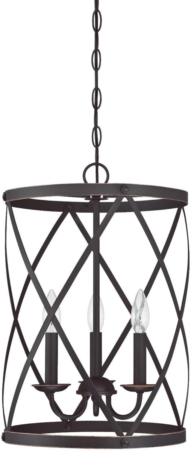 Westinghouse Lighting 6303700 Isadora Three-Light Indoor Chandelier, Oil Rubbed Bronze Finish with Highlights,