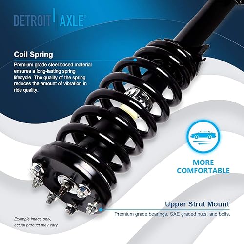 Miniatura 1432 de Detroit Axle - Kit de suspensión delantera de 10 piezas para Chevy Aveo Aveo5 Pontiac G3 Wave 2 Ready Struts Assembly 2 Enlaces de barra