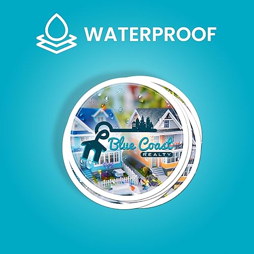 Miniatura 3 de Adhesivos personalizados - Adhesivos de vinilo personalizadas para negocios, bodas, fiestas de cumpleaños, regalos, 50 unidades