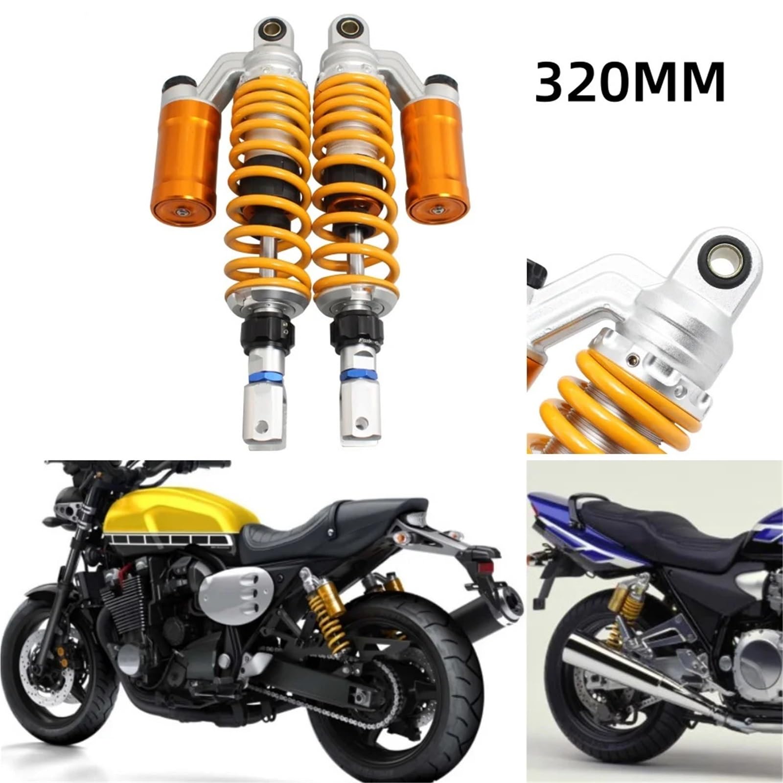 Motocykle amortyzatora Amortyzator sprężynow Amortyzator pneumatyczny motocyklowy tylne zawieszenie pasuje do Yamaha XJR pasuje do Honda CX500 CB400 Quad Dirt Street Bobber