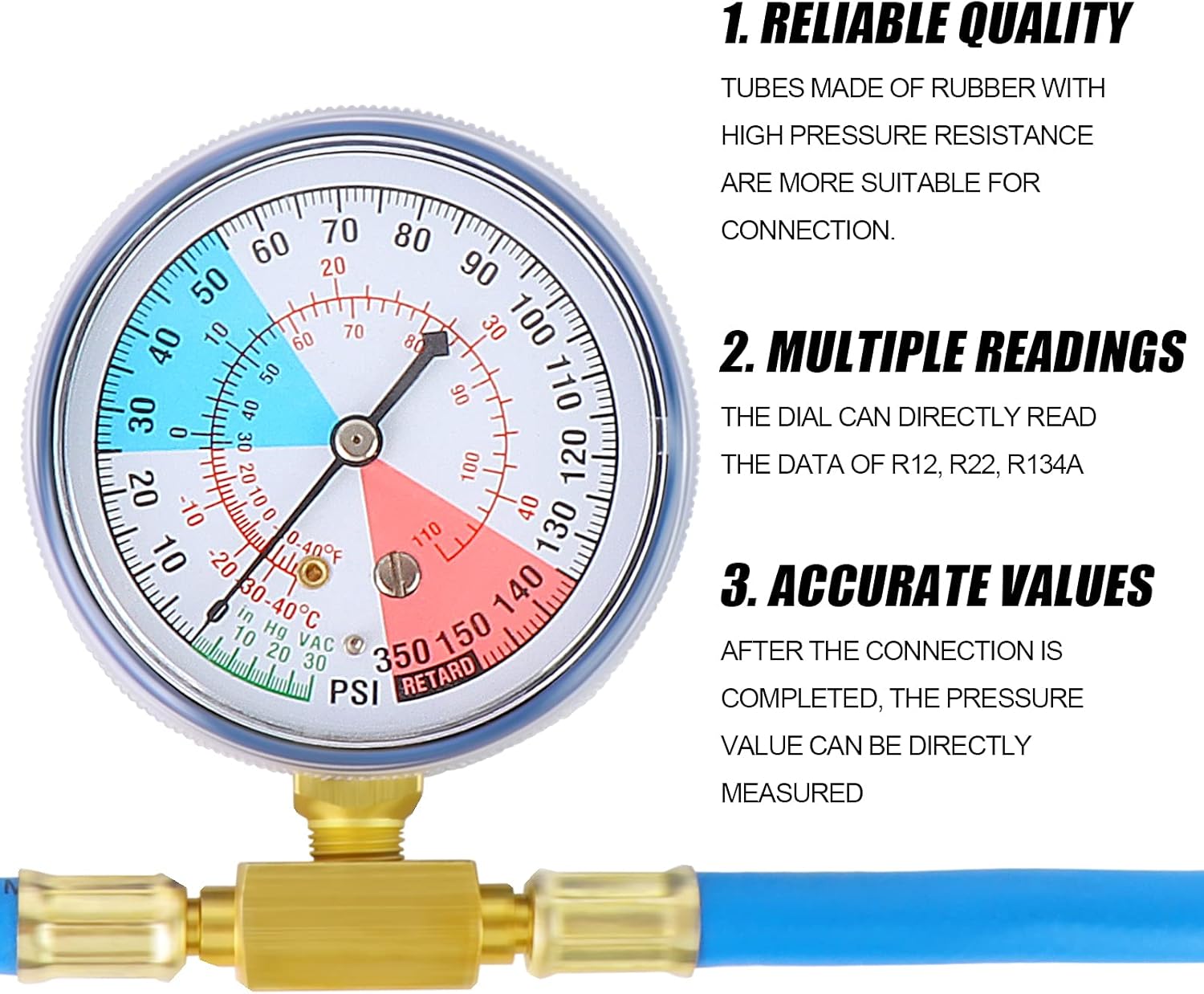 ERGAOBOY R134A A/C Refrigerant Charging Hose with Gauge,BPV31 Piercing Valve,Universal Retrofit Valve Kit : Everything Else